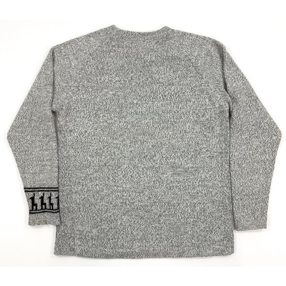Paka Costa Sweater Pullover Alpaca Merino Wool Knit Handmade Unisex Small Gray - Picture 2 of 9